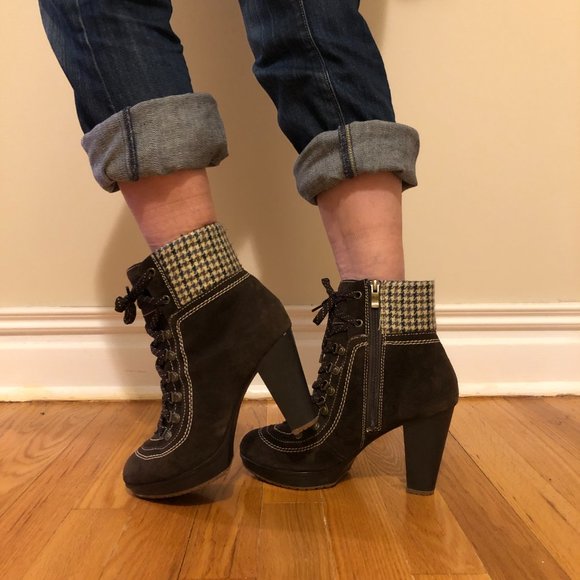 Hush Puppies Brown Heeled Boots - Picture 5 of 9